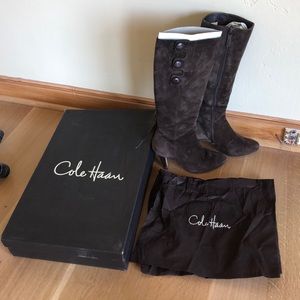 Cole Haan Aliya Air Boot Dark Chocolate suede